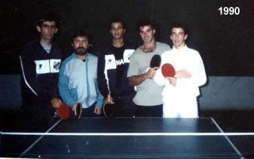 EQUIPE DE TENIS DE MESA DO SANTOS F. C. NO PERU - 1990